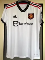 22-23 Man Utd Away White Fans Soccer Jersey