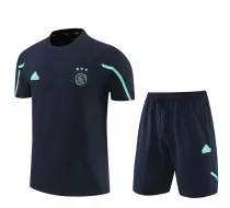 24-25 Aja× Dark Blue Training Short Suit (100%Cotton)纯棉