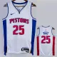 22-23 Pistons ROSE #25 White Top Quality Hot Pressing NBA Jersey