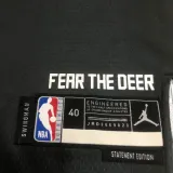 22-23 BUCKS ANTETOKOUNMPO #34 Black Top Quality Hot Pressing NBA Jersey (Trapeze Edition)