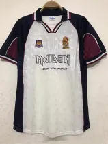 1999 West Ham #7 Iron Maiden Away Retrot Soccer Jersey