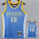 2003-04 Nuggets ANTHONY #15 Light Blue Retro Top Quality Hot Pressing NBA Jersey
