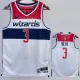 22-23 Wizards BEAL #3 White Top Quality Hot Pressing NBA Jersey
