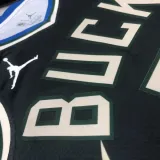 22-23 BUCKS ANTETOKOUNMPO #34 Black Top Quality Hot Pressing NBA Jersey (Trapeze Edition)