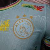 25-26 Aja× Blue Special Edition Player Version Soccer Jersey