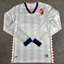 24/25 Bari White Special Edition Long sleeve Fans Soccer Jersey （V领）
