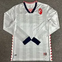 24/25 Bari White Special Edition Long sleeve Fans Soccer Jersey （V领）