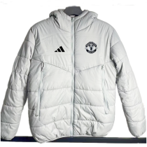 24/25 Man Utd Grey Hooded Cotton Coat 连帽棉衣