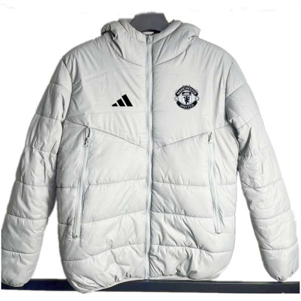 24/25 Man Utd Grey Hooded Cotton Coat 连帽棉衣