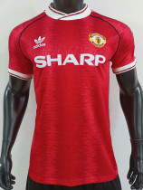 1991/1992 Man Utd Home Retro  Player Version Soccer Jersey球员