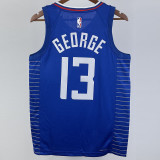 22/23 Clippers GEORGE #13 Blue Top Quality Hot Pressing NBA Jersey