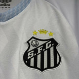 25/26 Santos FC Home Fans Soccer Jersey(Print All Sponsor)(新全广告、背上NVA~SRTE)