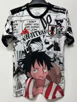25/26 Japan One Piece Red Face Straw Hat  Fans  Soccer Jersey