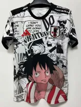 25/26 Japan One Piece Red Face Straw Hat  Fans  Soccer Jersey