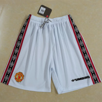 1998/1999 Man Utd White Retro Shorts Pants