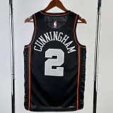 23/24 Pistons CUNNINGHAM #2 Black City Edition Top Quality Hot Pressing NBA Jersey