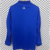 24/25  Leeds United Blue Long Sleeve Retro Soccer Jersey