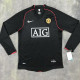 2007/2008 Man Utd Away Black long sleeve Retro soccer jersey (长袖)