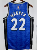 23 /24 Magic WAGNER #22 Dark Blue Top Quality Hot Pressing NBA Jersey (Retro Logo)(V领)