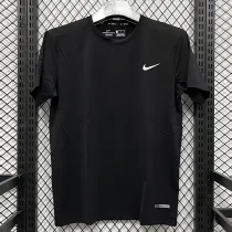 2025 T3334 NK Black Men's T-shirt Top黑色