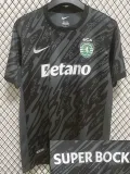 24/25 Sporting Lisbon Black Goalkeeper Fans Soccer Jersey