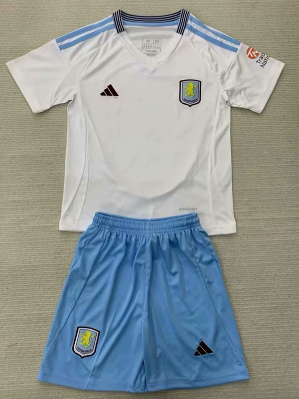 24/25 Aston Villa Away Kids Soccer Jersey