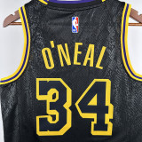 Lakers O'NEILL # 34 Black Snake Pattern Top Quality Hot Pressing NBA Jersey