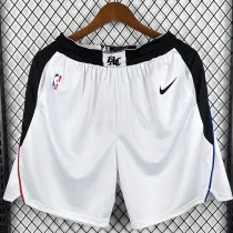 Clippers White Latin Top NBA Pants