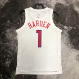 22/23 76ERS HARDEN #1 White City Edition Top Quality Hot Pressing NBA Jersey