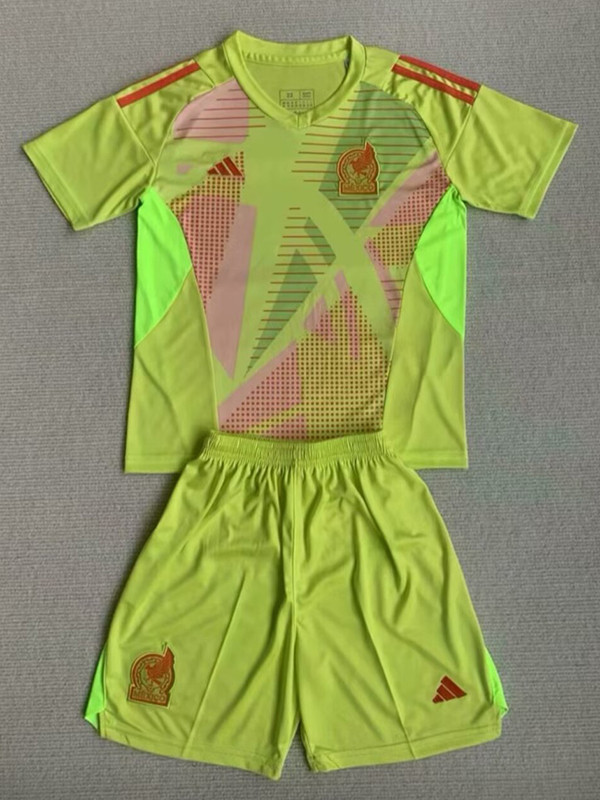 24/25  Mexico Green  Goalkeeper Kids Soccer Jersey