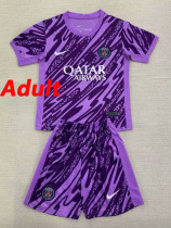 24/25  PSG Purple Goalkeeper Suit Fans  Soccer Jersey（成人）