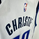 Dallas Mavericks CHRISTIE #00 White Top Quality Hot Pressing NBA Jersey