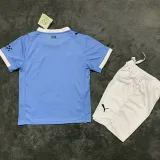 25/26 Man City Home Kids Soccer Jersey
