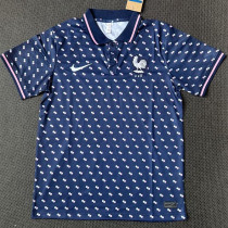 21/23 France Royal Blue Classic Polo Short Sleeve (花点)