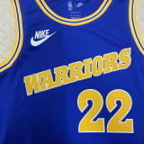 22/23 WARRIORS WIGGINS #22 Blue Top Quality Hot Pressing NBA Jersey (Retro Logo)