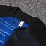 24/25 INT Light Royal Blue Inkjet Half Pull Tracksuit #B956 (半拉链、)