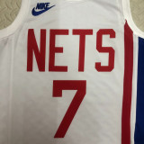 22/23 Nets DURANT #7 White Top Quality Hot Pressing NBA Jersey (Retro Logo)