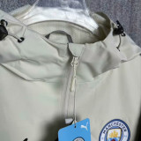 24/25 Man City White Hooded Windbreaker(Y15冲锋衣）