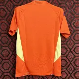 2024 Italy Orange Goalkeeper Fans Soccer Jersey