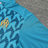 24/25 Marseille Deep Lake Blue Print Half Pull Tracksuit  (半拉链)