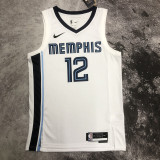 22/23 GRIZZLIES MORANT #12 White Edition Top Quality Hot Pressing NBA Jersey