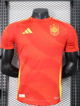 2024 Spain Home  Player Version Soccer Jersey