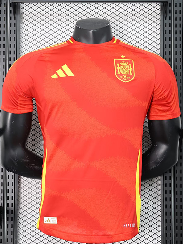 2024 Spain Home  Player Version Soccer Jersey