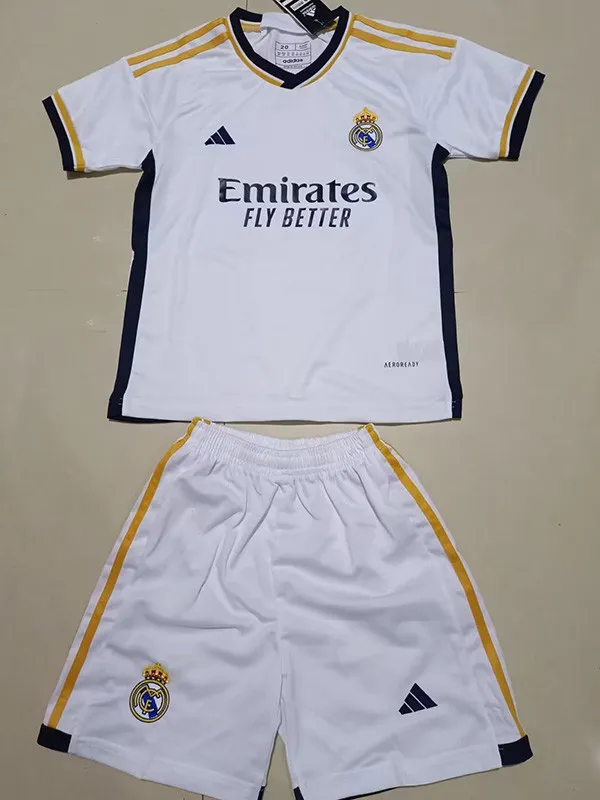 23/24 RMA Home Kids Soccer Jersey