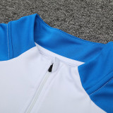 24/25  Italy  White  Half Pull Tracksuit (半拉链)、(蓝肩）