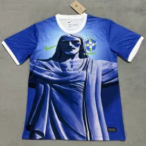 25/26 Brazil Christ Statue Special Edition Blue Fans Soccer Jersey