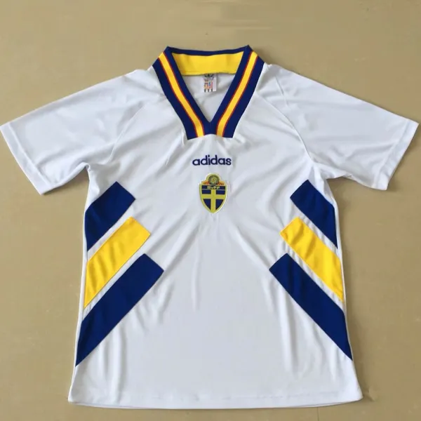 94/96 Sweden White Retro Soccer Jersey