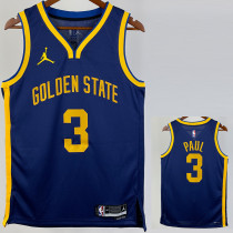 22/23 WARRIORS PAUL #3 Blue Top Quality Hot Pressing NBA Jersey (Trapeze Edition) 飞人版