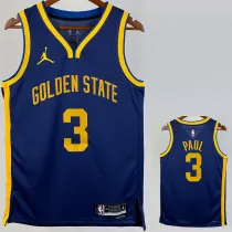 22/23 WARRIORS PAUL #3 Blue Top Quality Hot Pressing NBA Jersey (Trapeze Edition) 飞人版