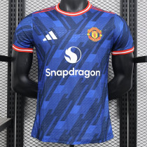 25/26 Man Utd Blue Special Edition Player Version Soccer Jersey(圆领）